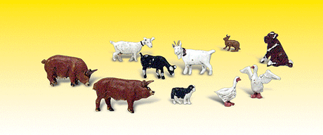 Scenic Accents(R) Animal Figurines -- Barnyard Animals pkg(10)