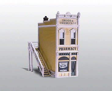 Scenic Details(R) -- Pharmacy - Kit (Unpainted Metal)  3-1/4 x 3-3/4"  8.3 x 9.5cm