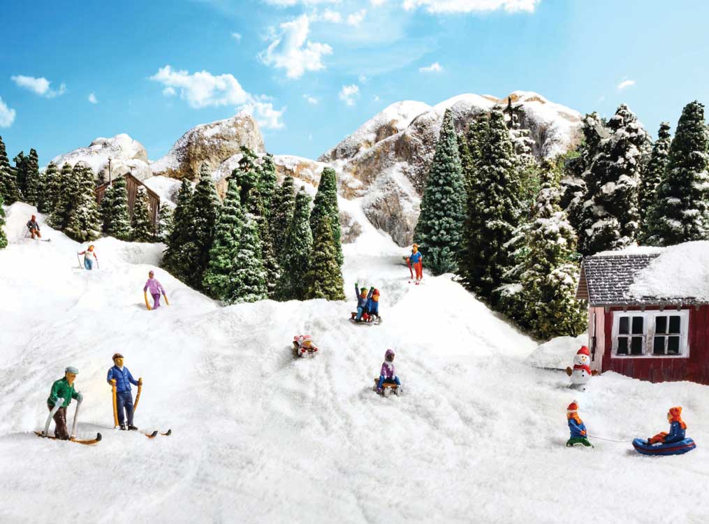 Children Sledding - Scenic Accents(R) -- 5 Children, Snowman-2