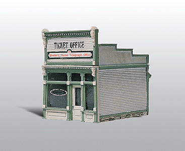 Scenic Details(R) -- Ticket Office - Kit (Unpainted Metal)  2-1/4 x 2-1/2"  5.7 x 6.4cm