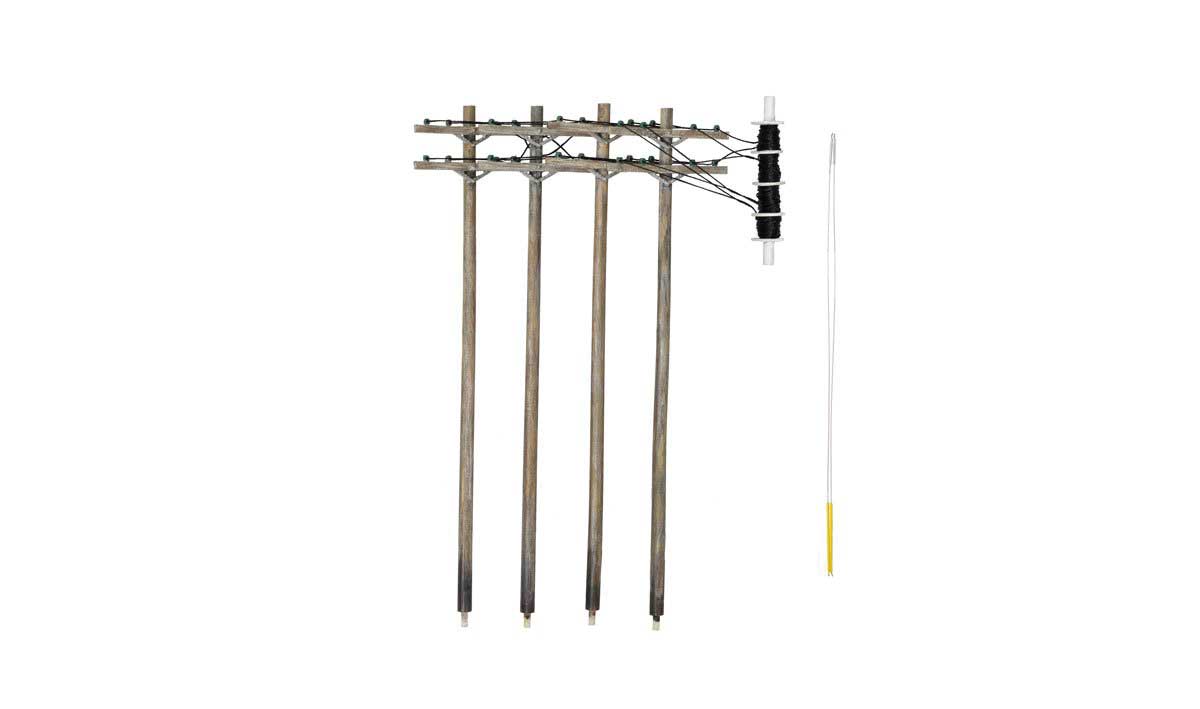 Pre-Wired Poles - Utility System -- Double Crossbar
