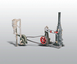 Farm Machinery (Unpainted Metal Castings) -- Steam Engine & Hammer Mill