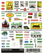 Dry Transfer Signs -- Set #1 - Assorted Advertising & Railroad