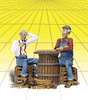 Scenic Accents(R) Figures -- Checker Players & Dog