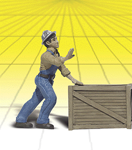 Scenic Accents(R) Figures -- Dock Worker w/Crate