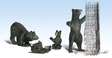 Scenic Accents(R) Figures -- Harry Bear & Family