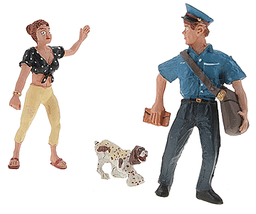 Scenic Accents(R) Figures -- Polly's Postal Pursuit