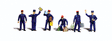 Scenic Accents(R) Figures -- Train Personnel pkg(6)