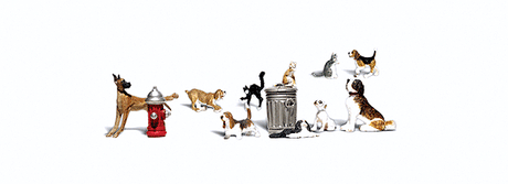 Scenic Accents(R) Animal Figures -- Dogs & Cats pkg(10)