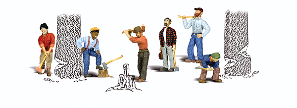 Scenic Accents(R) Figures -- Lumberjacks pkg(6)