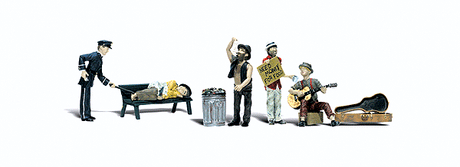 Scenic Accents(R) Figures -- Park Bums with Accessories pkg(4)