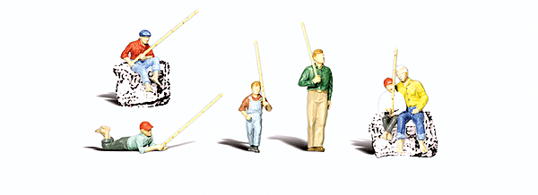 Scenic Accents(R) Figures -- Gone Fishing pkg(6)