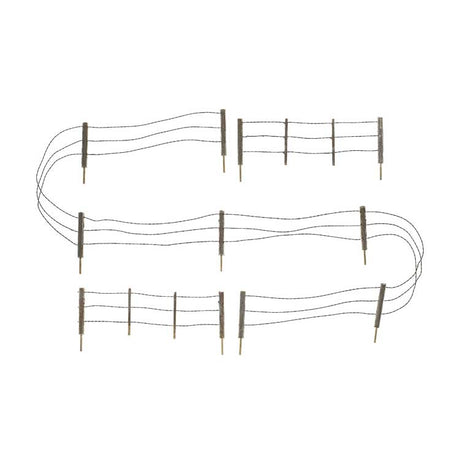 Barbed Wire Fence - Kit with Gates, Hinges & Planter Pins -- Total Scale Length: 192'  58.5m