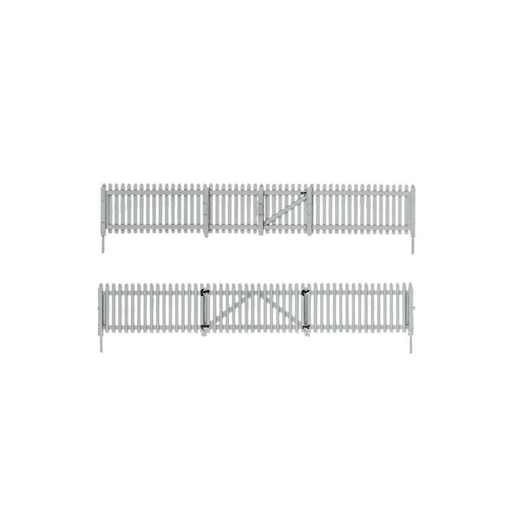 Picket Fence - Kit with Gates, Hinges & Planter Pins -- Total Scale Length: 192'  58.5m