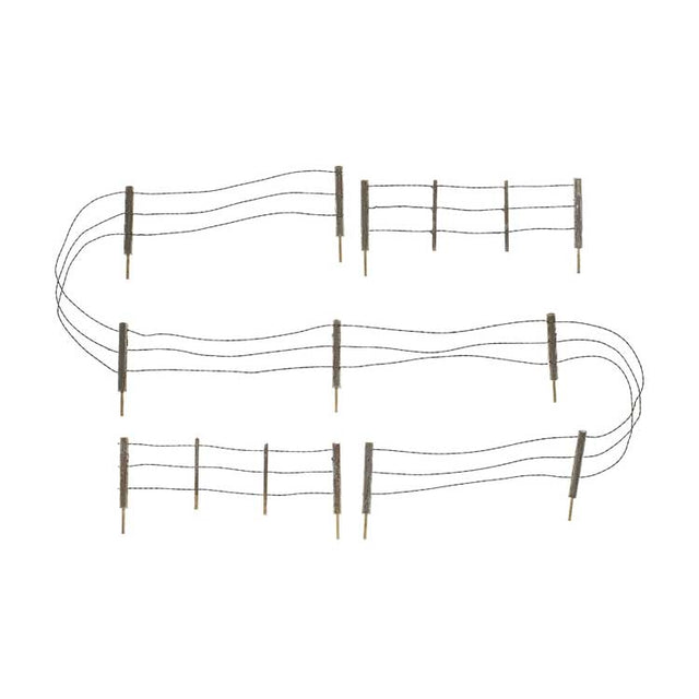 Barbed Wire Fence - Kit with Gates, Hinges & Planter Pins -- Total Scale Length: 192'  58.5m
