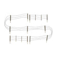 Barbed Wire Fence - Kit with Gates, Hinges & Planter Pins -- Total Scale Length: 192'  58.5m