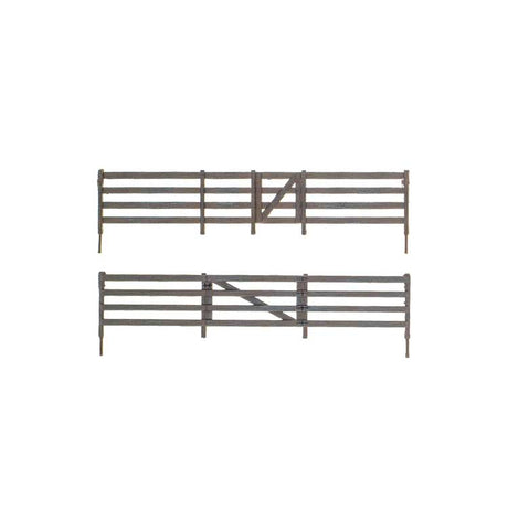 Rail Fence - Kit with Gates, Hinges & Planter Pins -- Total Scale Length: 192'  58.5m