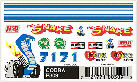 PineCar(R) Dry Transfers -- Cobra