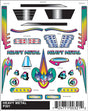 PineCar(R) Stick-On Decals -- Heavy Metal