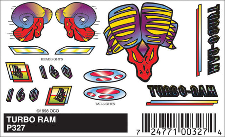 PineCar(R) Stick-On Decals -- Turbo Ram