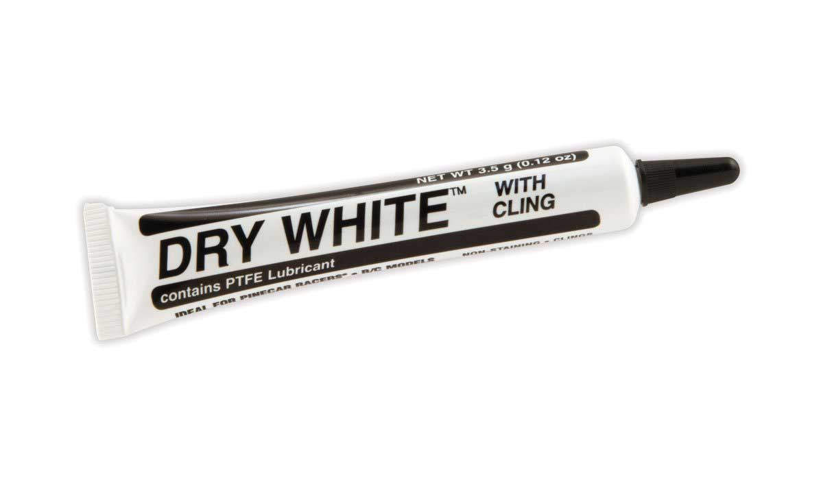 Dry White(TM) PTFE Lubricant with Cling - PineCar(R) -- .12oz  3.5g-2