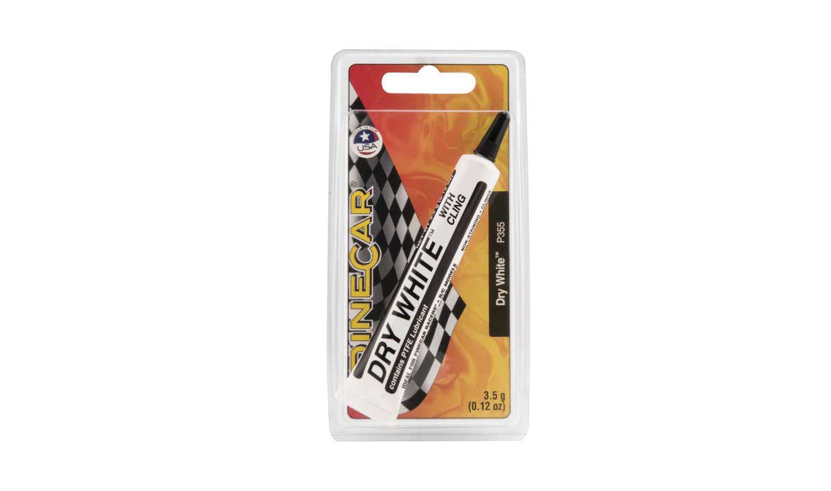 Dry White(TM) PTFE Lubricant with Cling - PineCar(R) -- .12oz  3.5g-3