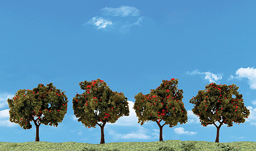 Apple Trees - Woodland Classics(TM) Ready Made Trees(TM) -- 2 to 3"  5.1 to 7.6cm pkg(4)
