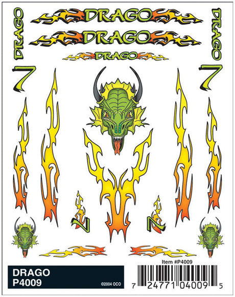 PineCar(R) Dry Transfer Decals -- Drago
