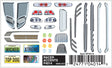 PineCar(R) Dry Transfer Decals -- Racer Accents