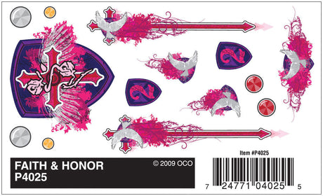 PineCar(R) Dry Transfer Decals -- Faith & Honor