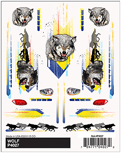 PineCar(R) Dry Transfer Decals -- Wolf