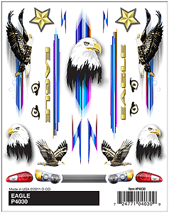 PineCar(R) Dry Transfer Decals -- Eagle