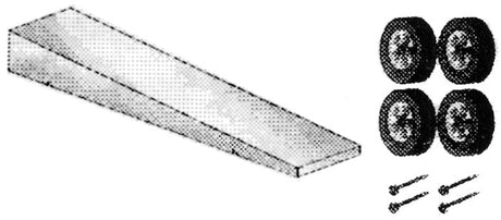PineCar(R) -- 6-Pack Wedge Block with Wheels & Axles-2