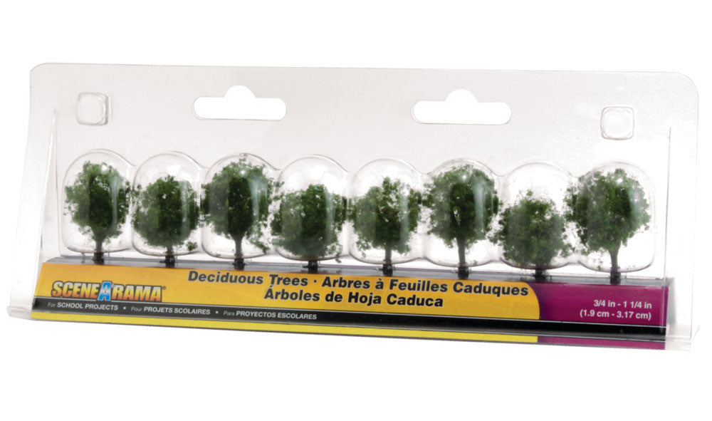 Deciduous Trees - Scene-A-Rama(TM) -- 3/4 to 1-1/4"  1.9 to 3.2cm pkg(8)