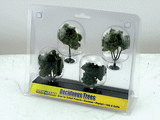Scene-A-Rama(TM) Diorama Trees -- Deciduous Trees pkg(4) - 2 to 2-1/2"  5.1 to 6.4cm Tall-1