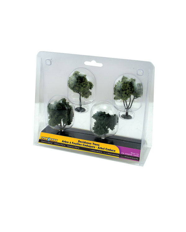 Scene-A-Rama(TM) Diorama Trees -- Deciduous Trees pkg(4) - 2 to 2-1/2"  5.1 to 6.4cm Tall-2