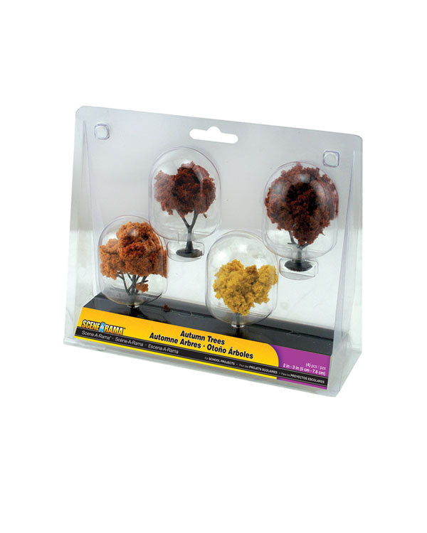 Scene-A-Rama(TM) Diorama Trees -- Autumn Trees pkg(4) - 2 to 3"  5.1 to 7.6cm-2