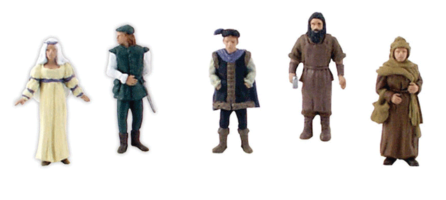 Scene-A-Rama(R) Figures -- Castle Dwellers pkg(5)