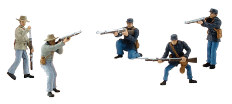 Scene-A-Rama(R) Figures -- American Civil War Soldiers pkg(5)