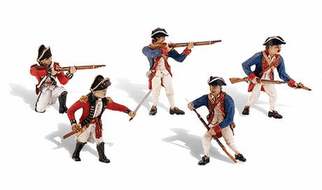 Scene-A-Rama(R) Figures -- Revolutionary War Soldiers pkg(5)