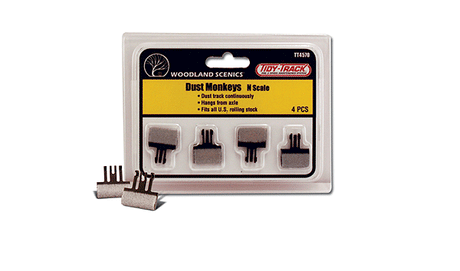 Tidy Track(TM) Maintenance Product -- Dust Monkeys(TM) Axle-Mounted Track Cleaner Pads pkg(4)