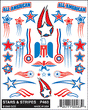 PineCar(R) Stick-On Decals -- Stars & Stripes