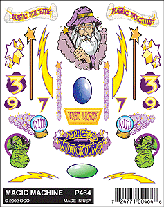 PineCar(R) Stick-On Decals -- Magic Machine