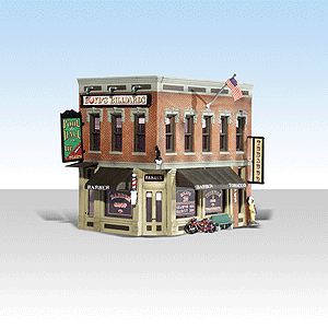 Corner Emporium - Built-&-Ready(R) Landmark Structures(R) -- Assembled - 2-5/16 x 1-1/2"  5.86 x 3.81cm-1