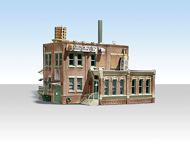 Clyde & Dale's Barrel Factory - Built-&-Ready(R) Landmark Structures(R) -- Assembled - 3-9/16 x 3-1/8"  9 x 8cm-1