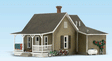 Granny's House - Built & Ready(R) Landmark Structures(R) -- Assembled - 2-1/32 x 2-29/32"  5.2 x 7.4cm-1