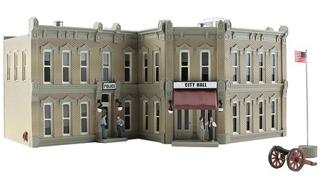 Municipal Building - Built & Ready Landmark Structures(R) -- Assembled - 4-1/2 x 3-3/16"  11.4 x 8.1cm-1