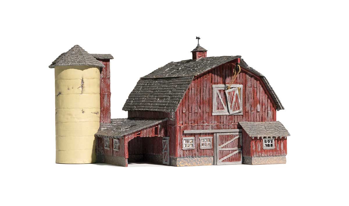 Old Weathered Barn - Built-&-Ready(R) Landmark Structures(R) -- Assembled - 3-3/16 x 4-1/4 x 2-11/16"  8.09 x 10.7 x 6.8cm-2