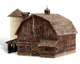 Old Weathered Barn - Built-&-Ready(R) Landmark Structures(R) -- Assembled - 3-3/16 x 4-1/4 x 2-11/16"  8.09 x 10.7 x 6.8cm-1