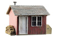 Work Shed - Built-&-Ready(R) Landmark Structures(R) -- Assembled - 1-1/4 x 1-1/16 x 1"  3.2 x 2.7 x 2.5cm